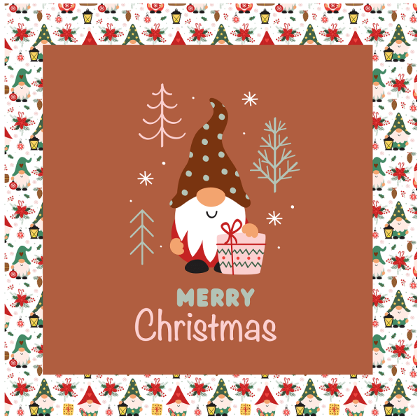 Christmas Gnomes Pillow Panels - White For Sale - Image 3