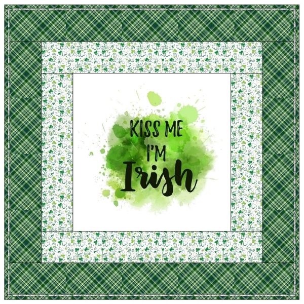 Kiss Me I m Irish Wall Hanging 42  x 42  For Sale - Image 2