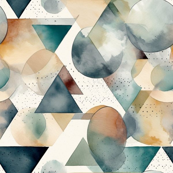 Watercolor Geometry Elegance Pattern #2 Fabric Online Sale