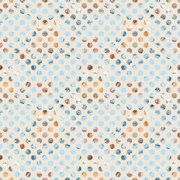 Winter Owl Polka Dots Fabric Hot on Sale