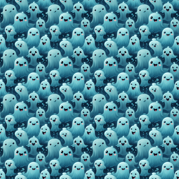 Cartoon Friendly Bubble Ghosties Fabric Online Hot Sale