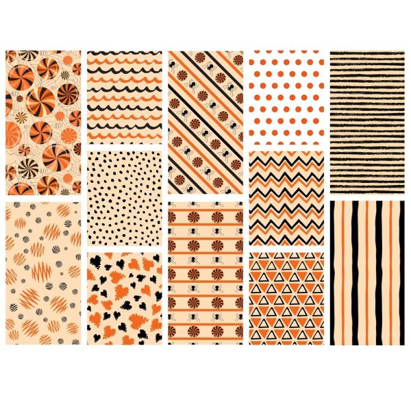 Vintage Halloween Fabric Collection Bundle - 12 Pieces Supply