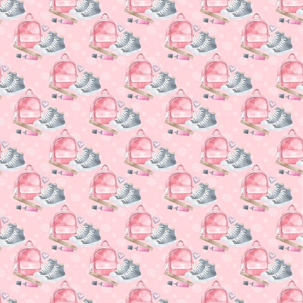 School Supply Bundle on Dainty Floral Fabric - Pink Online