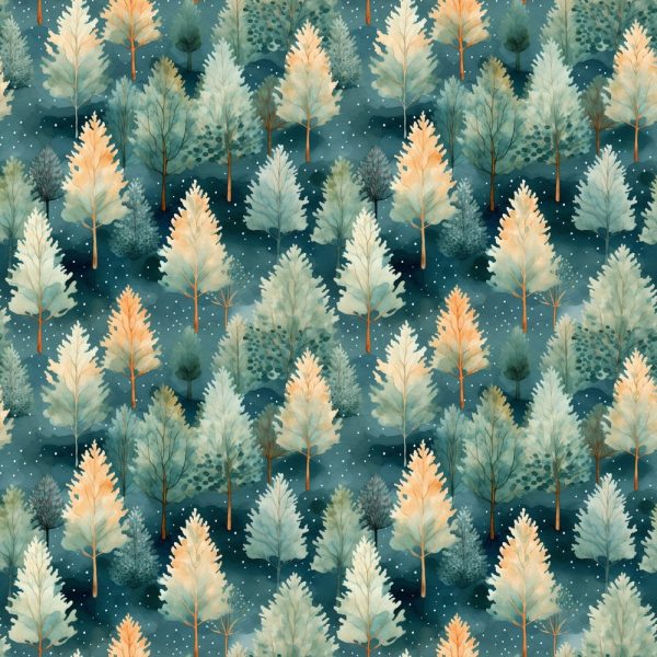 Christmas Gnome Dreams Forest Pattern #1 Fabric For Cheap