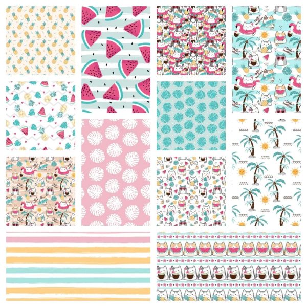Summertime Cats Layer Cake - 12 Pieces Cheap