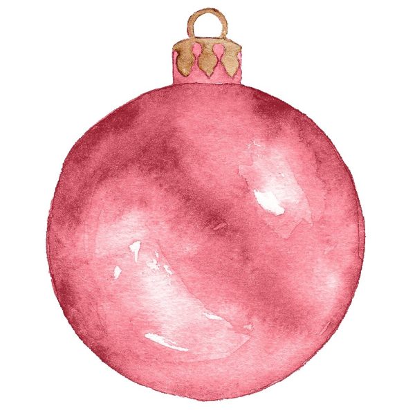 Watercolor Ornament Fabric Panel - Pink Discount