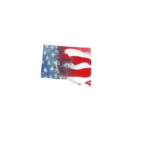 Watercolor Textured Flag Fabric Panel - South Dakota Online