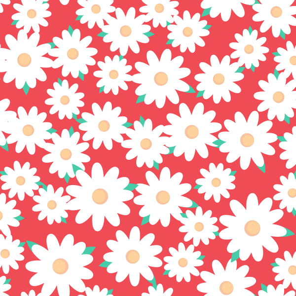 Japanese Round Floral Fabric - Red Hot on Sale