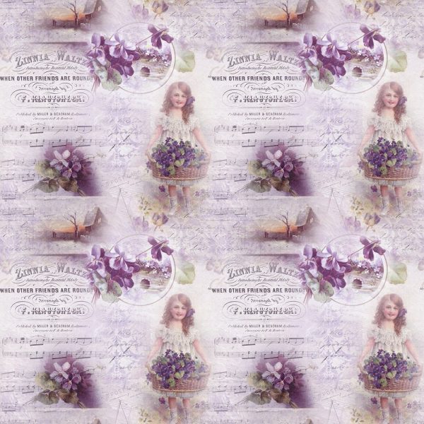 Vintage Violets #5 Fabric Sale