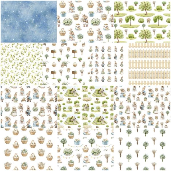 Little Critters Easter Rabbit Family Fat Eighth Bundle - 13 Pieces Online