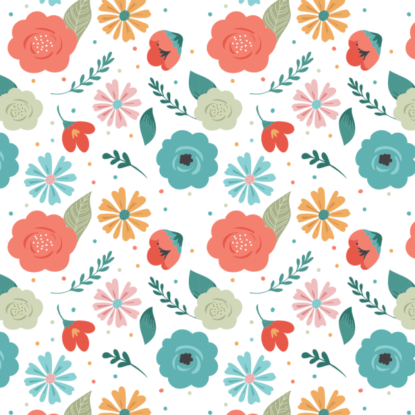 Large Cute Florals Fabric Discount