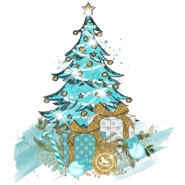 Elegant Nutcracker Tree with Presents Fabric Panel - Blue Online Hot Sale