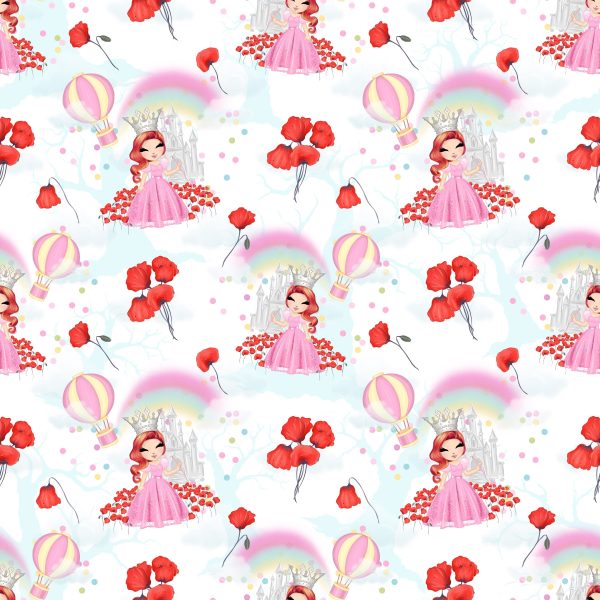 Cute Wizard of OZ Princess Ozma Fabric - White Fashion