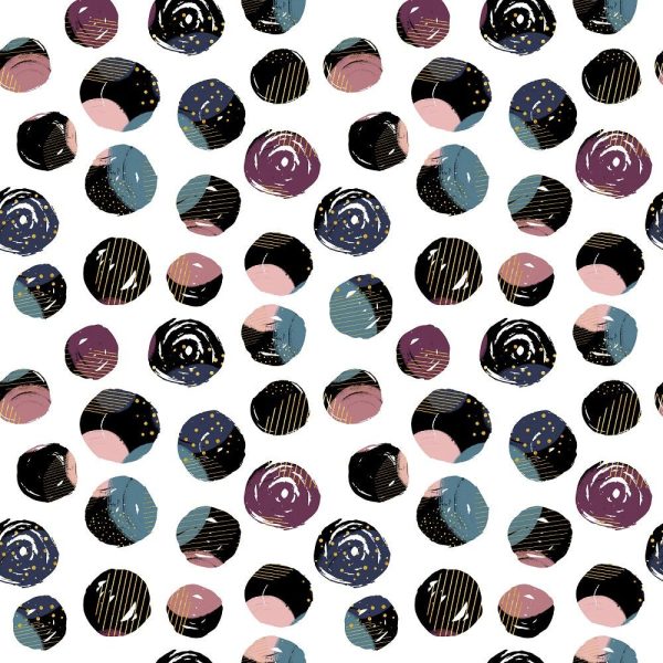 Grunge Circles Pattern #1 Fabric Fashion