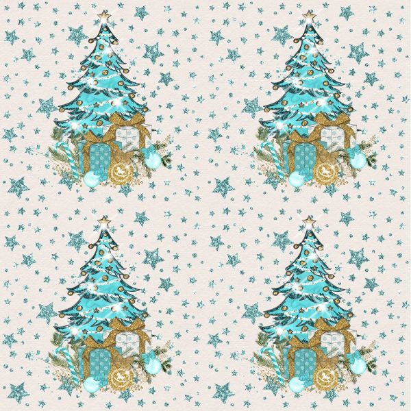 Elegant Nutcracker Christmas Trees on Stars Fabric - Tan For Cheap