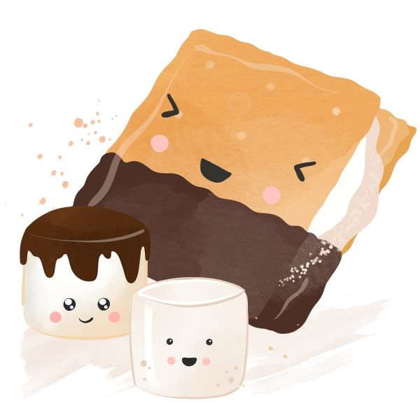 Cute Smores Scene #8 Fabric Panel Online Sale