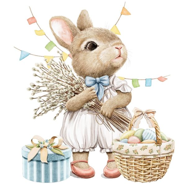 Little Critters Easter Baby Rabbit Fabric Panel Supply